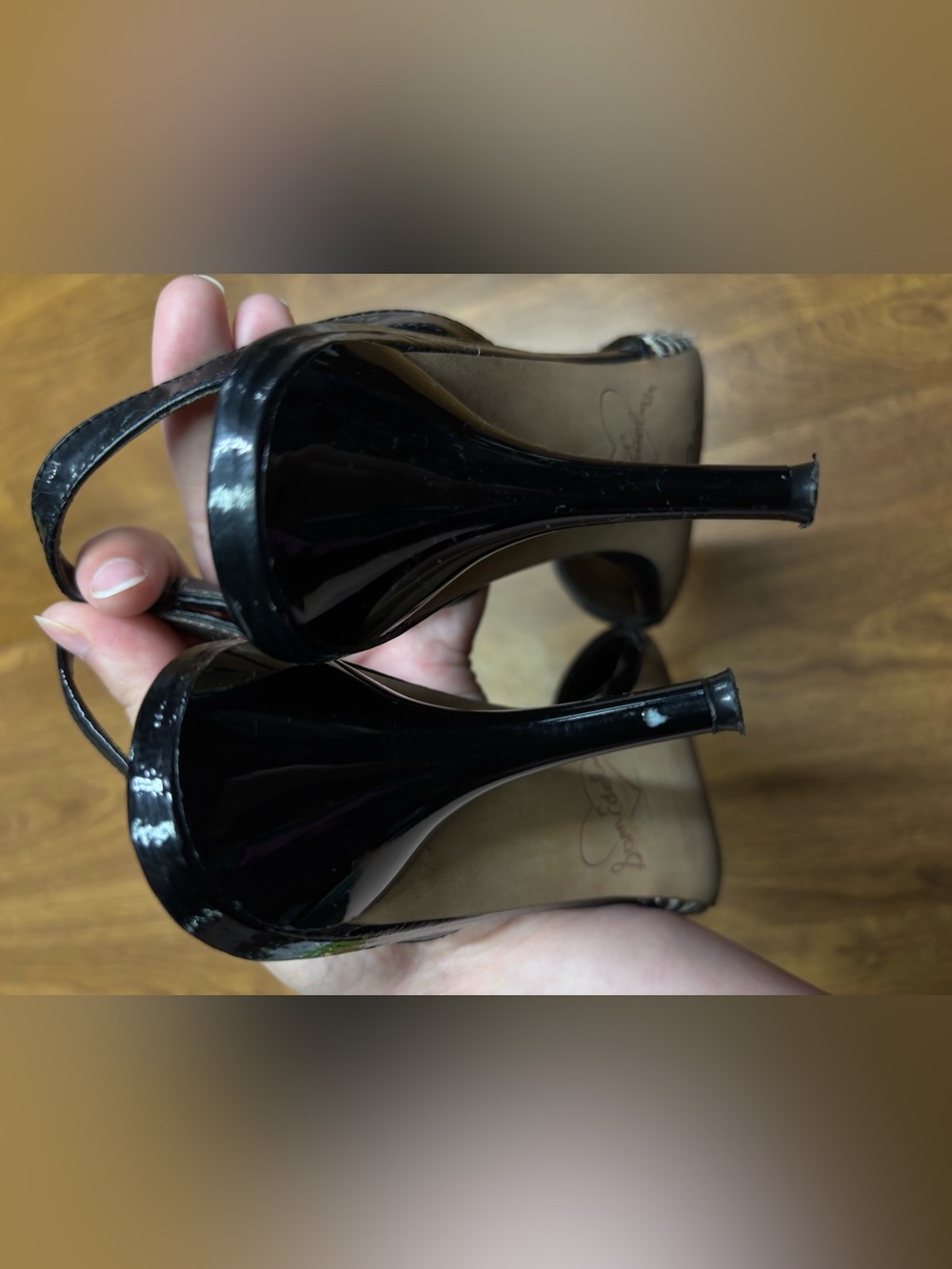 Sam Edelman Orly Heels Black/White Zebra Print | size 8 - Picture 3 of 6